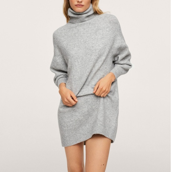*NWT Mango Turtle neck knit dress size small - Picture 2 of 11